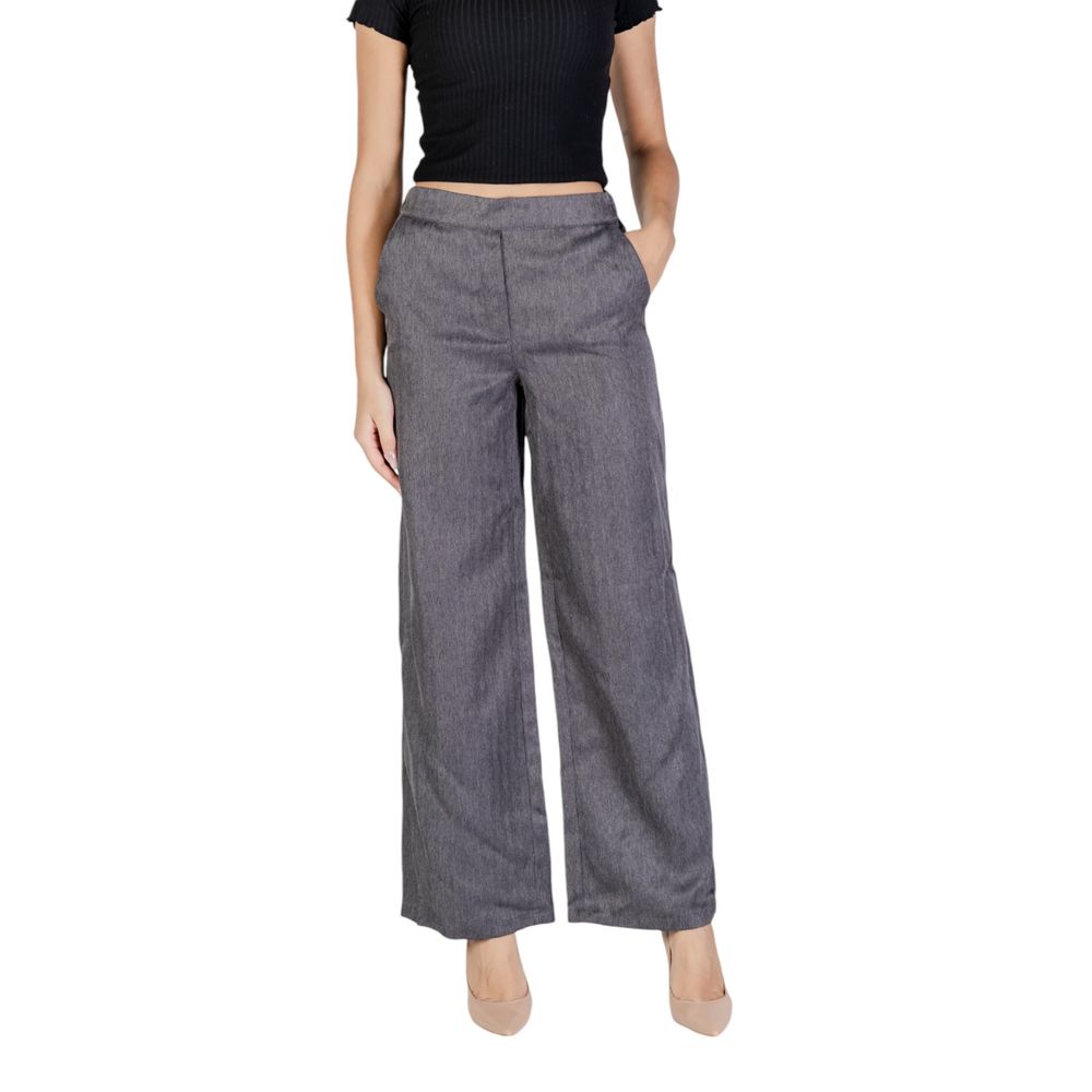 Gray Polyester Pant - ventzia