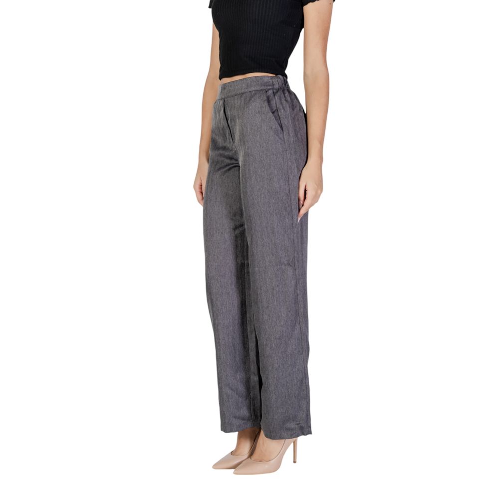 Gray Polyester Pant - ventzia
