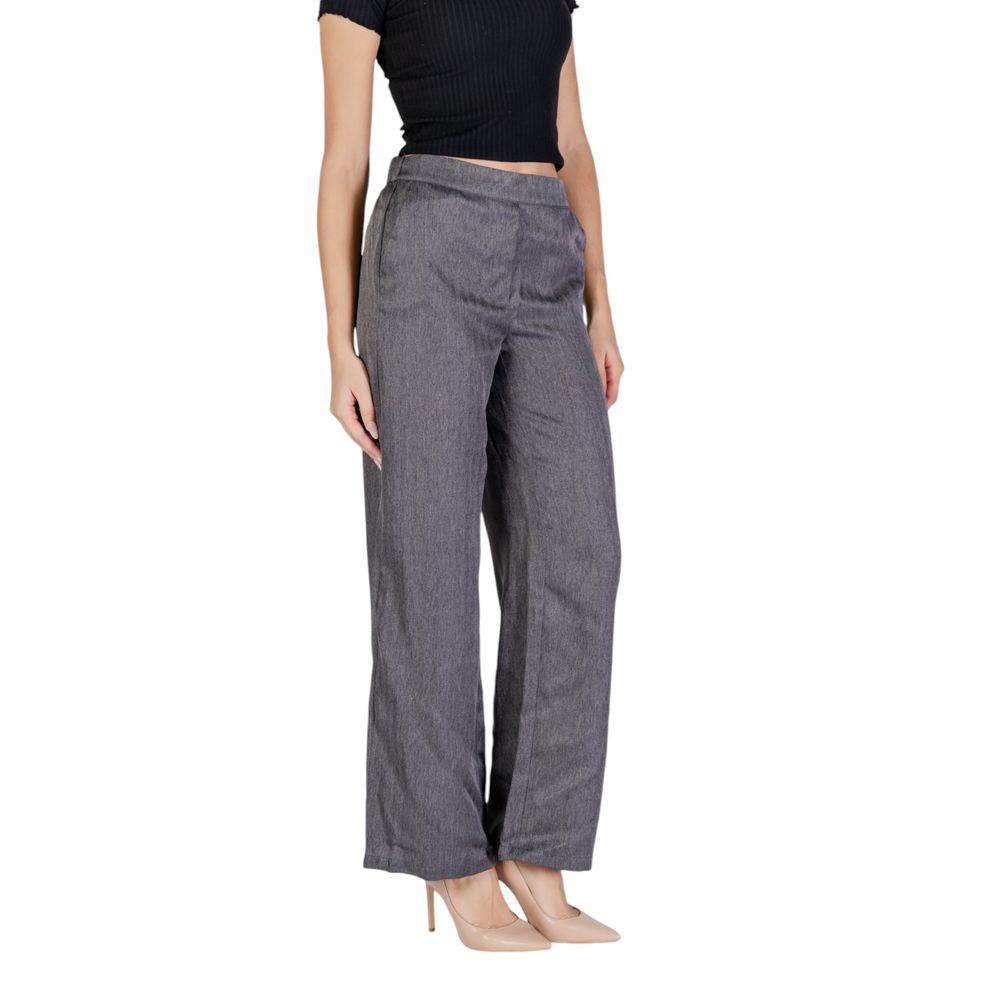Gray Polyester Pant - ventzia