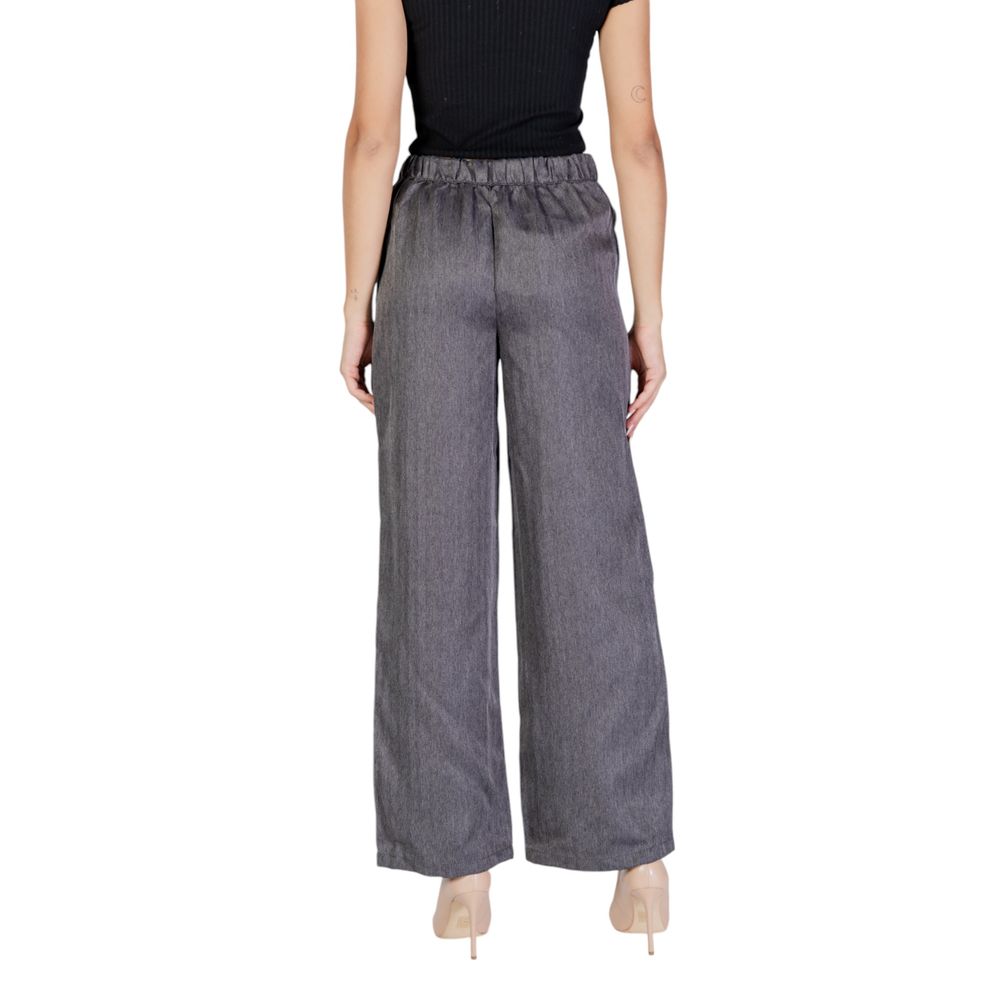 Gray Polyester Pant - ventzia