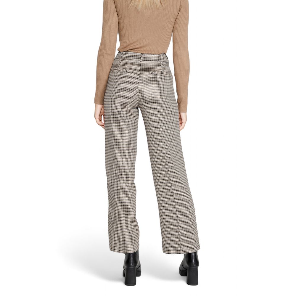 Beige Polyester Pant - ventzia