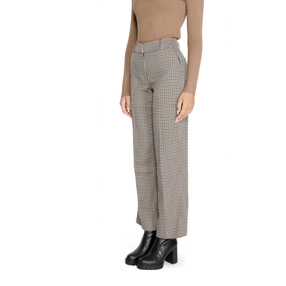 Beige Polyester Pant - ventzia