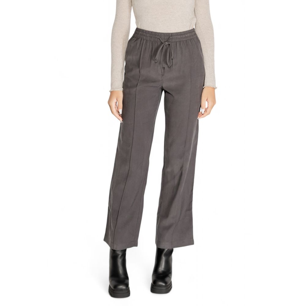 Gray Viscose Pant - ventzia