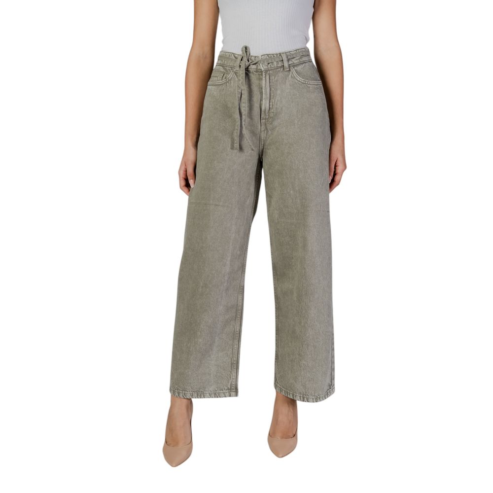 Green Cotton Bootcut Jean - ventzia