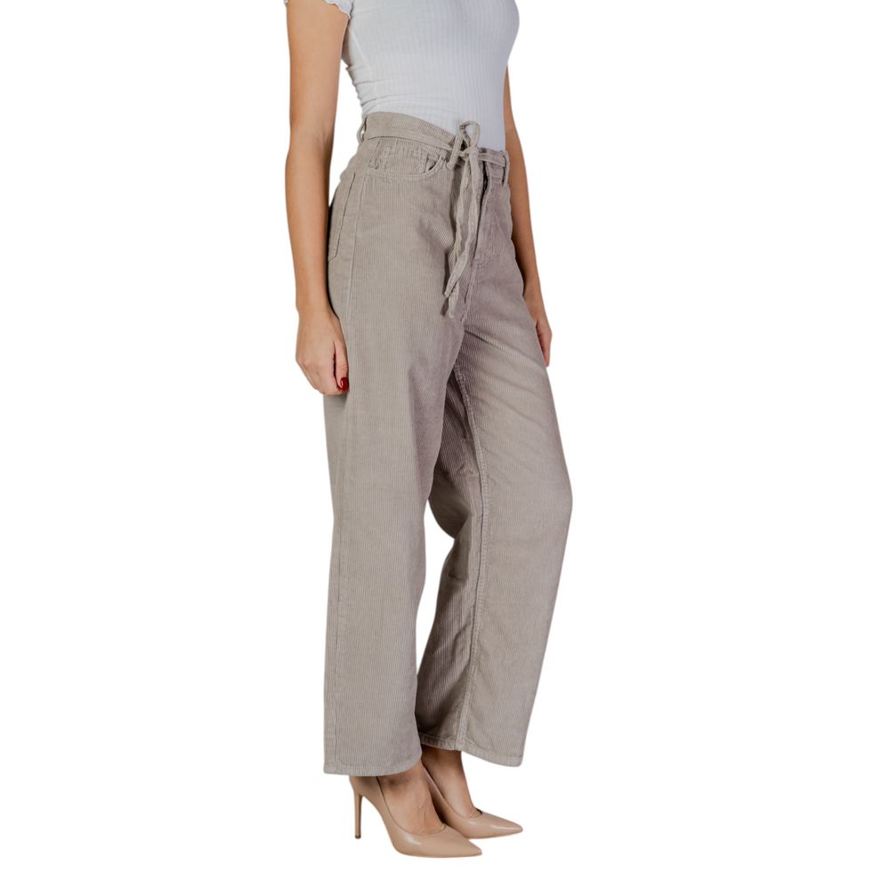 Beige Cotton Pant - ventzia