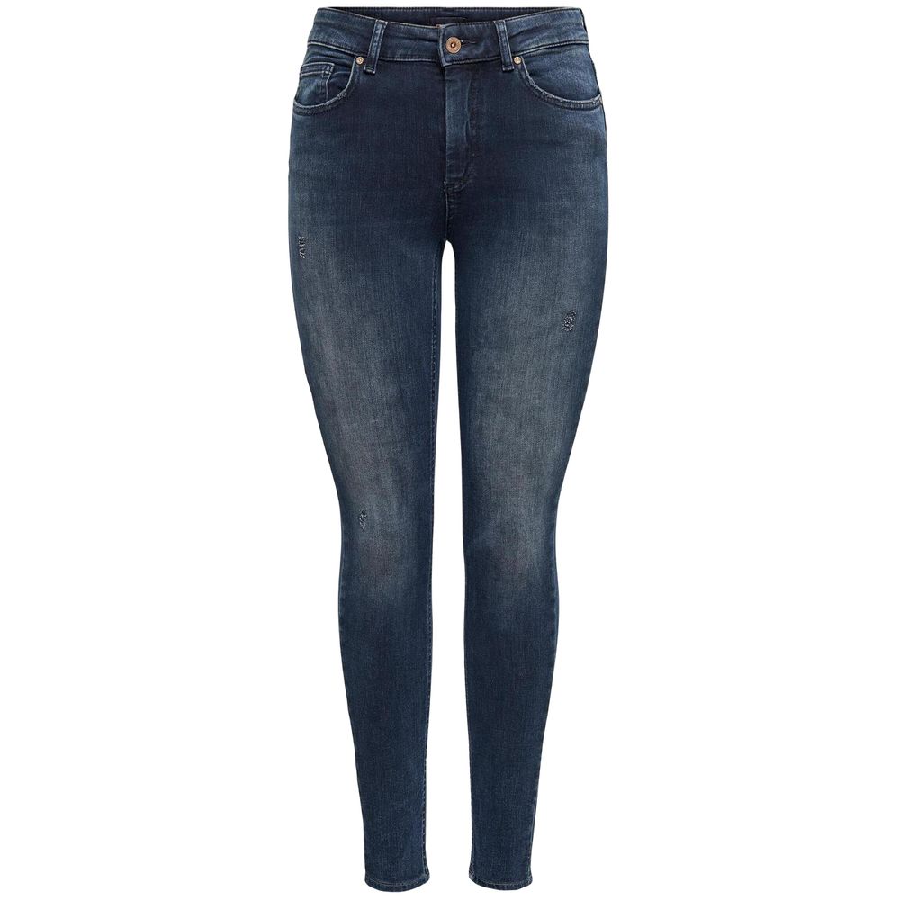 Blue Cotton Skinny Jean - ventzia