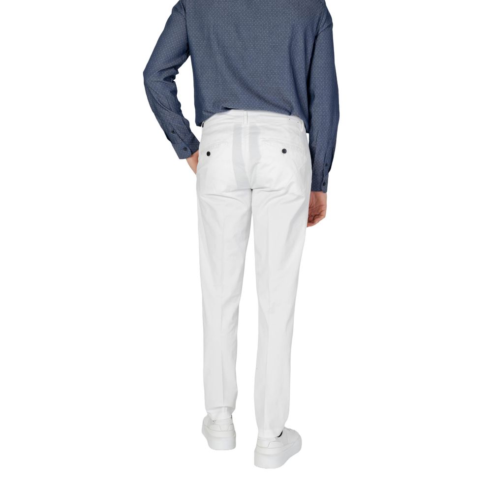 Cream Cotton Skinny Pant