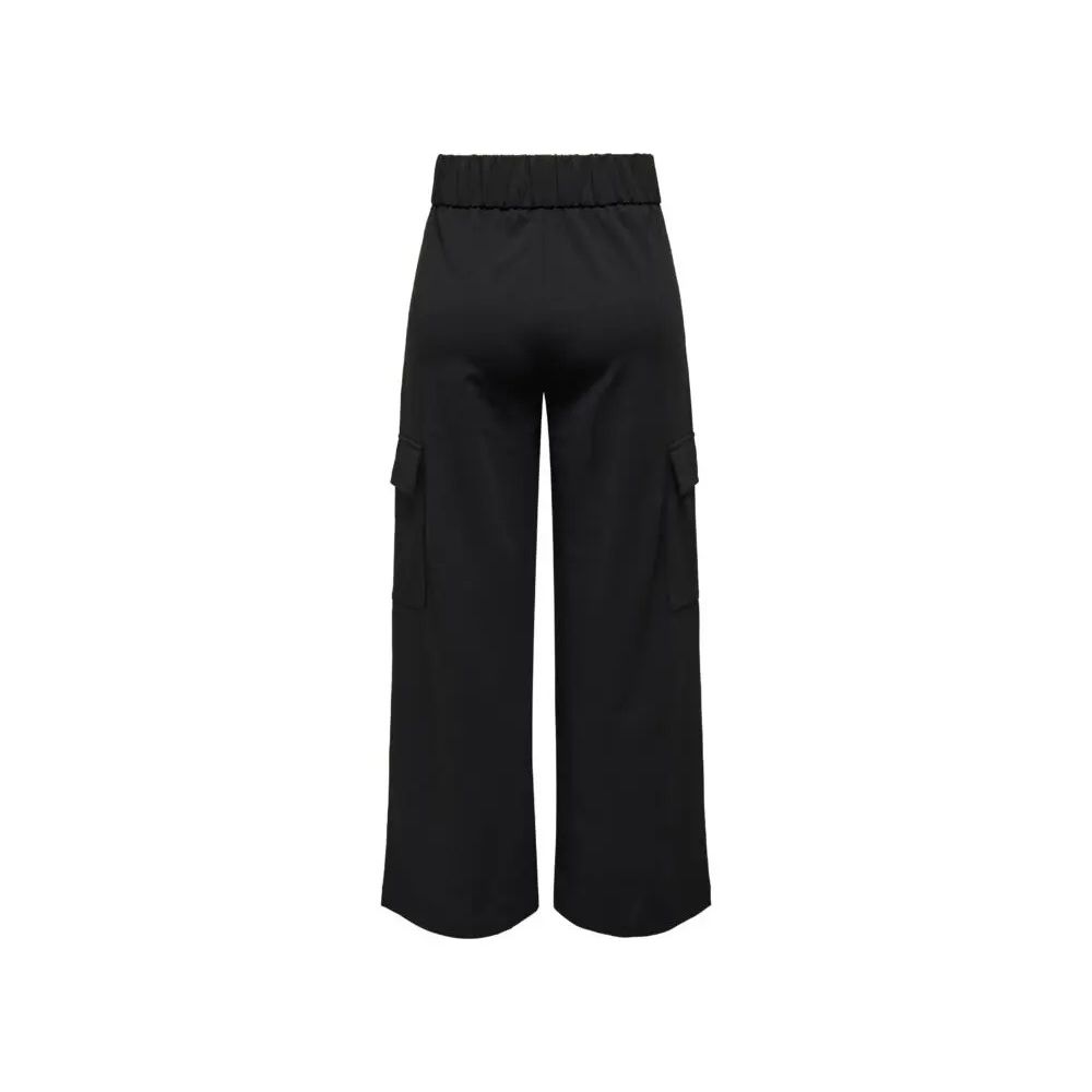 Black Polyester Pant - ventzia
