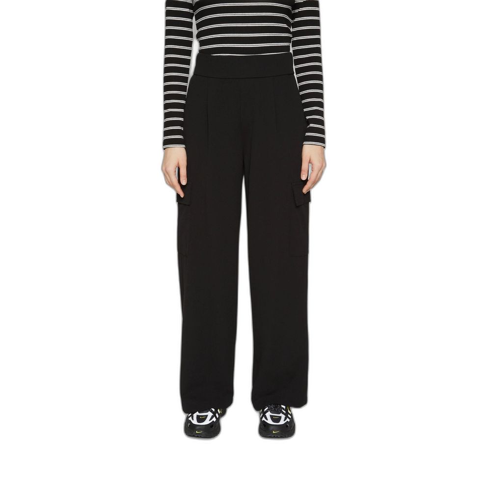 Black Polyester Pant - ventzia
