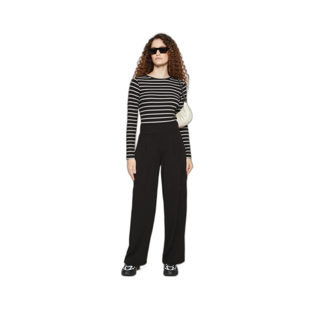 Black Polyester Pant - ventzia
