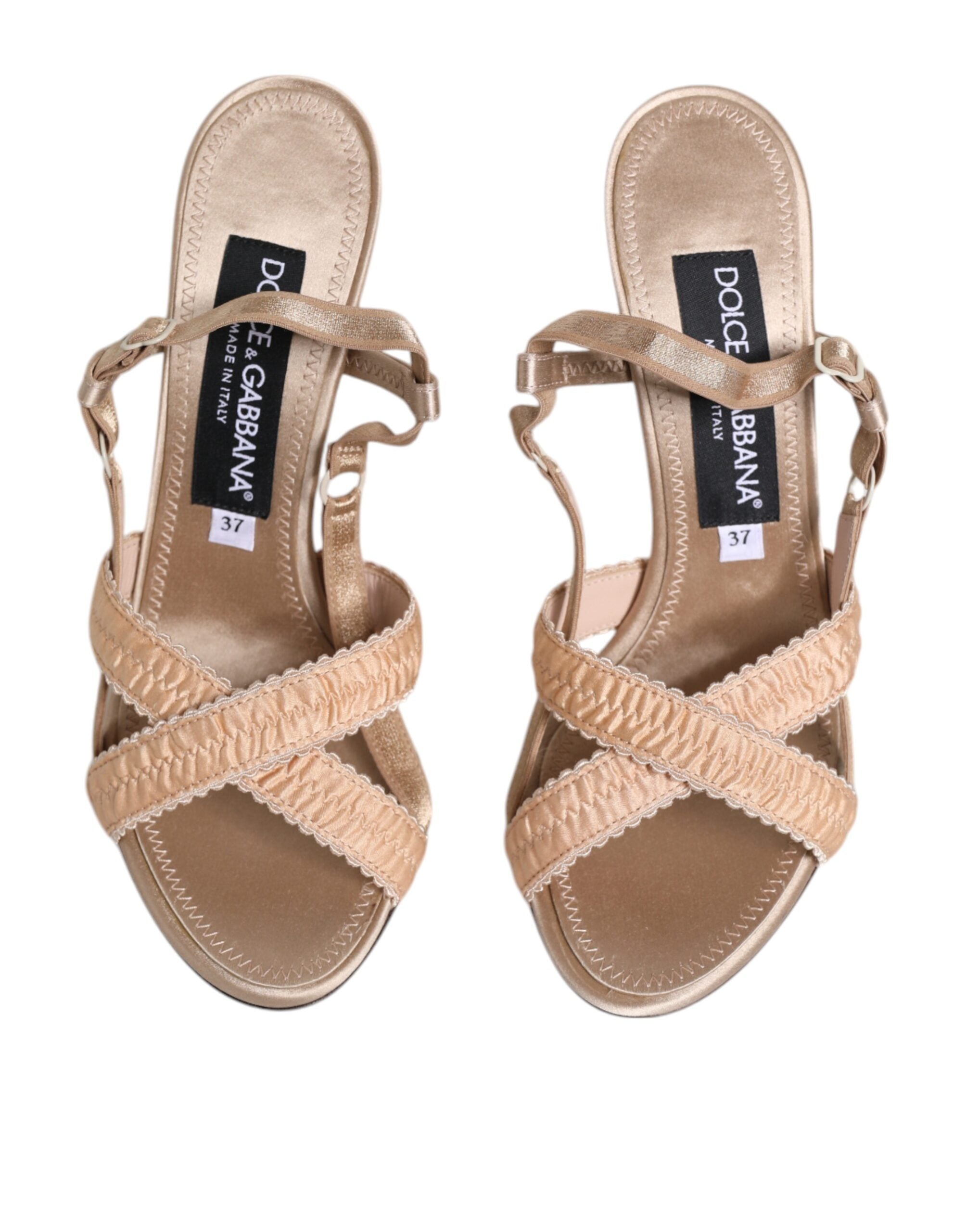 Beige Keira Slingback Heels Sandals Shoes - ventzia