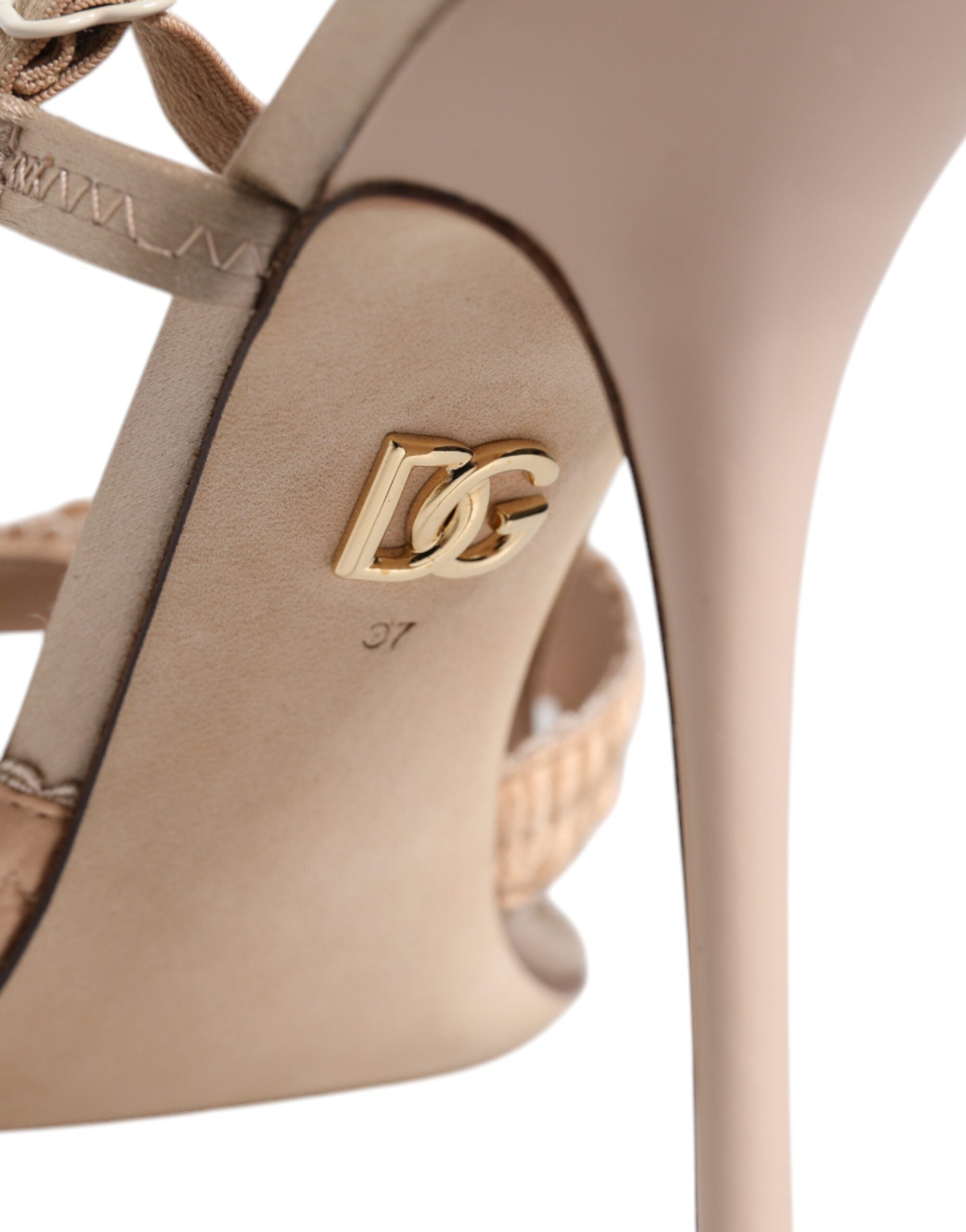 Beige Keira Slingback Heels Sandals Shoes - ventzia