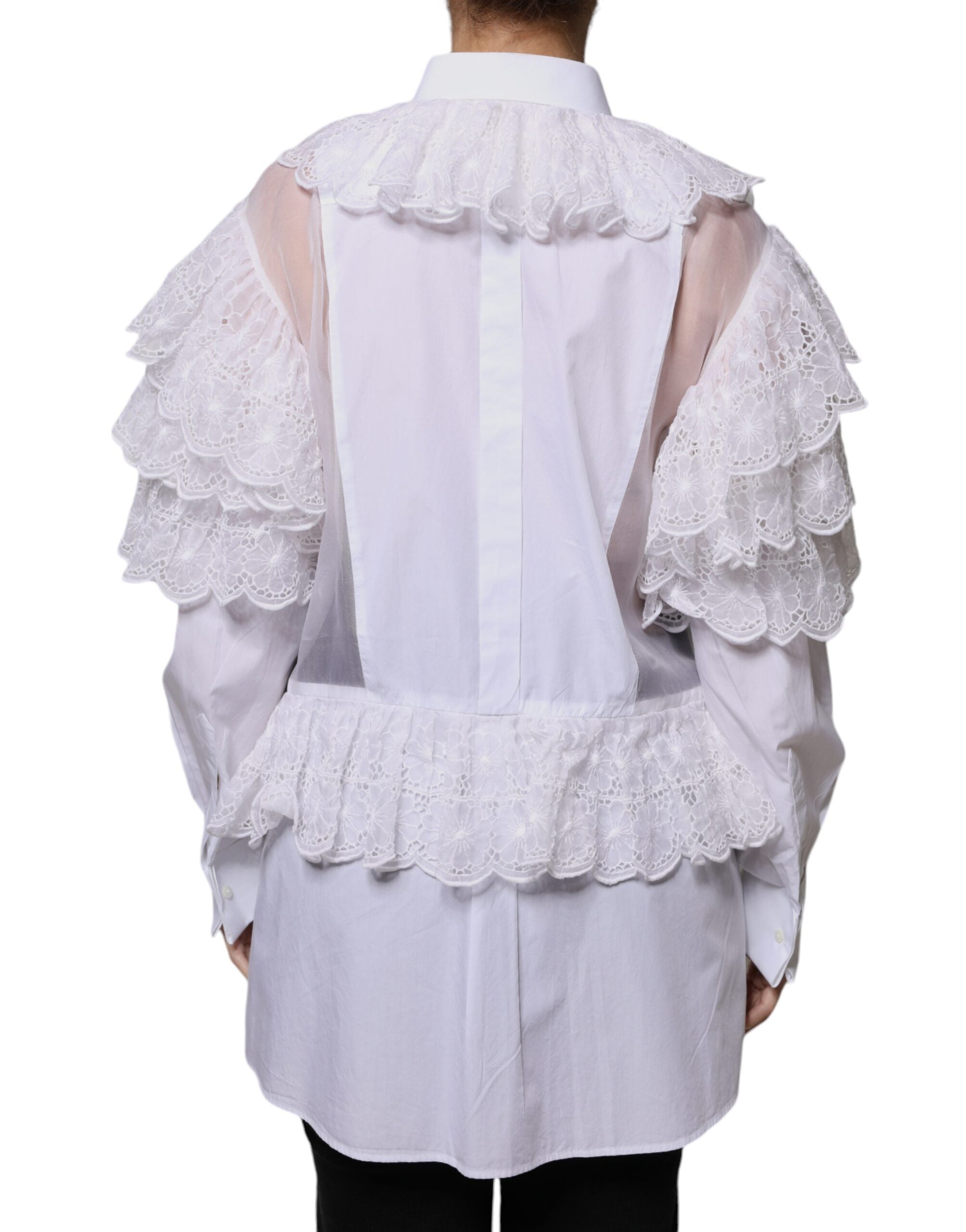 White Cotton Poplin Shirt Dress Blouse Top - ventzia