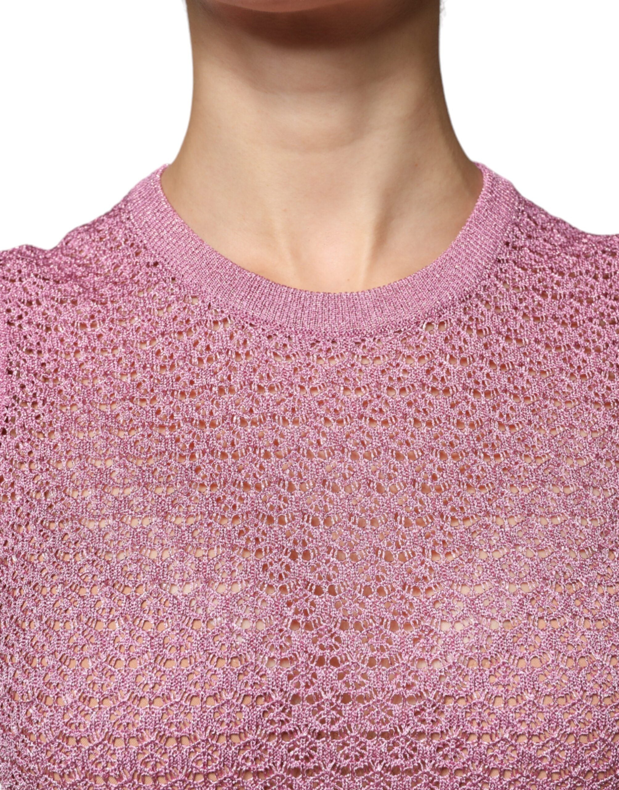 Pink Mesh See Through Sleeveless Tank Top - ventzia