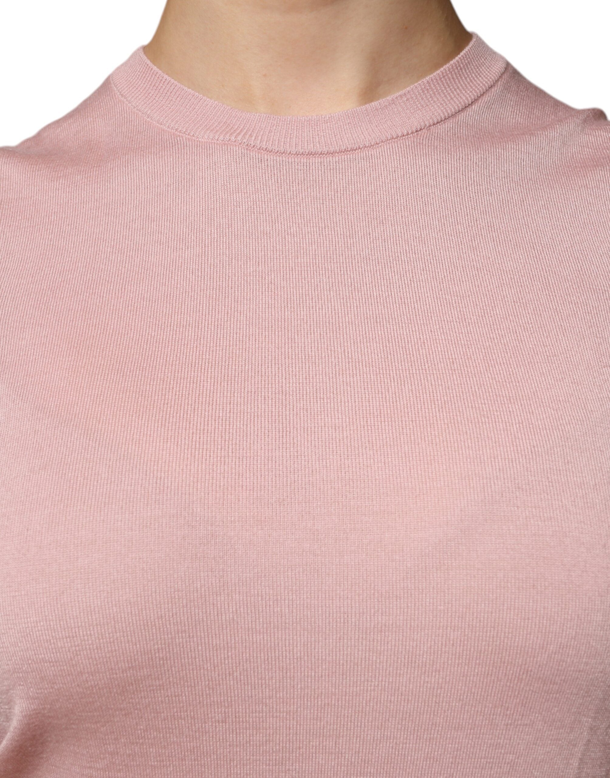 Pink Cashmere Knitted Sleeveless Tank Top - ventzia