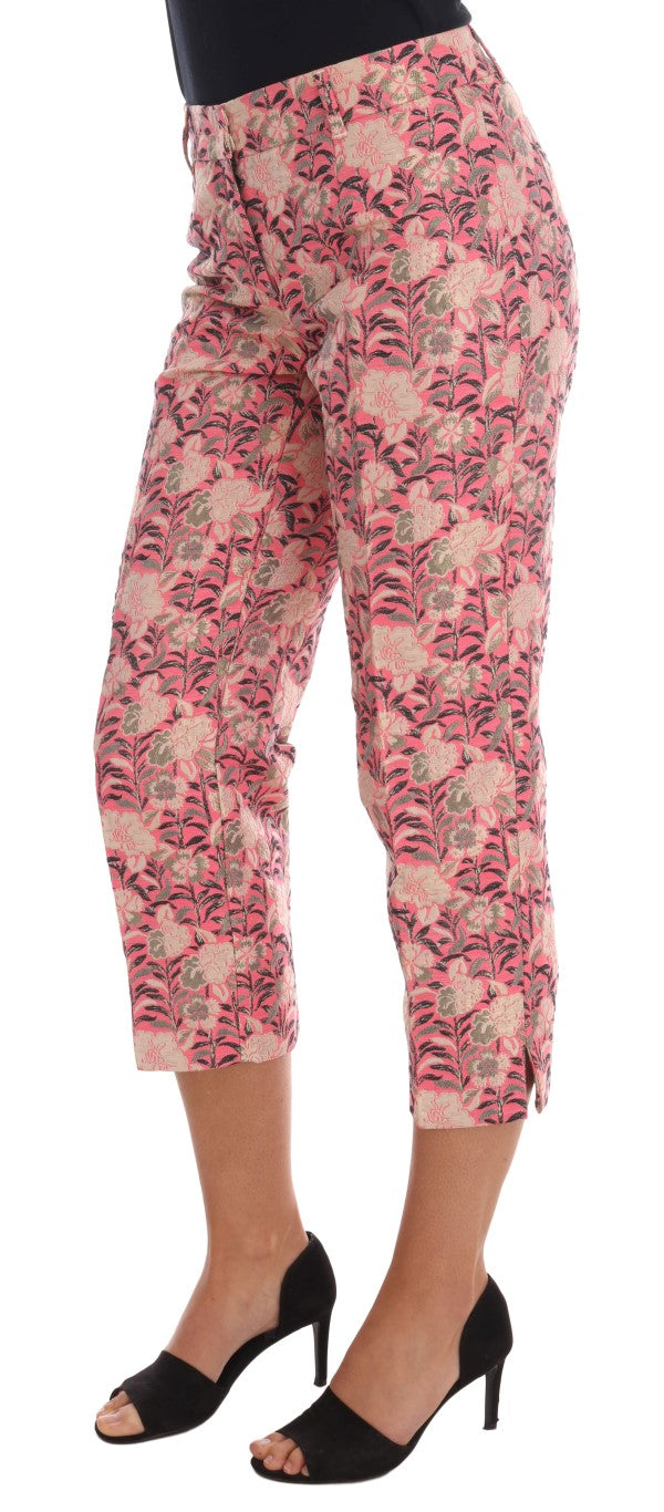 Elegant Floral Brocade Pants - ventzia