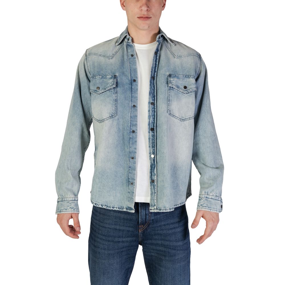 Light Blue Cotton Shirt - ventzia