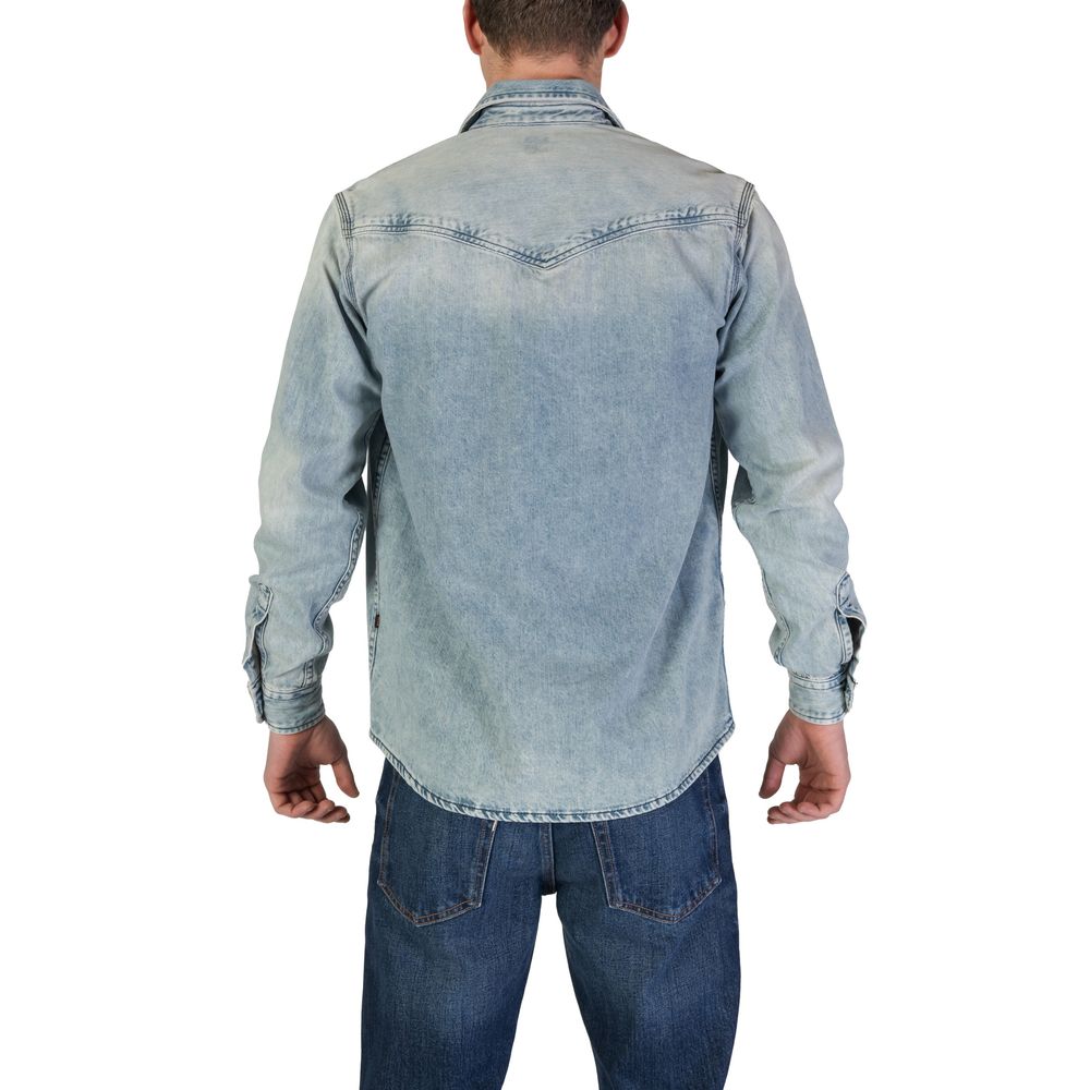 Light Blue Cotton Shirt - ventzia