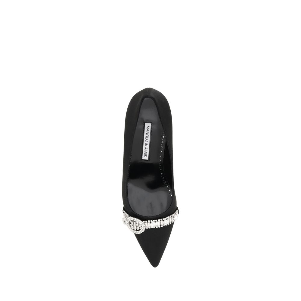 Black Asapump Satin Pumps - ventzia