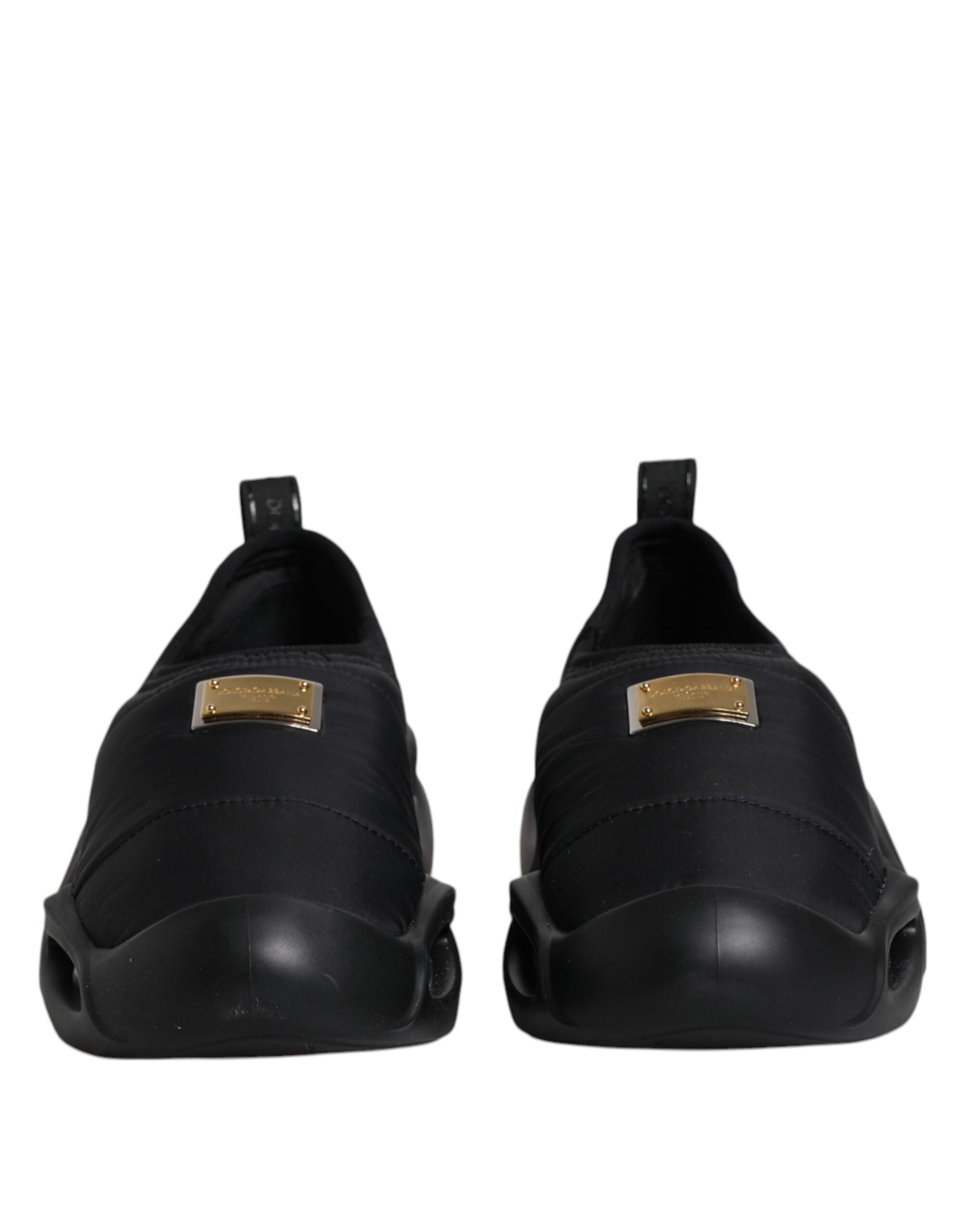 Black Slip On Wave Low Top Men Sneakers Shoes - ventzia