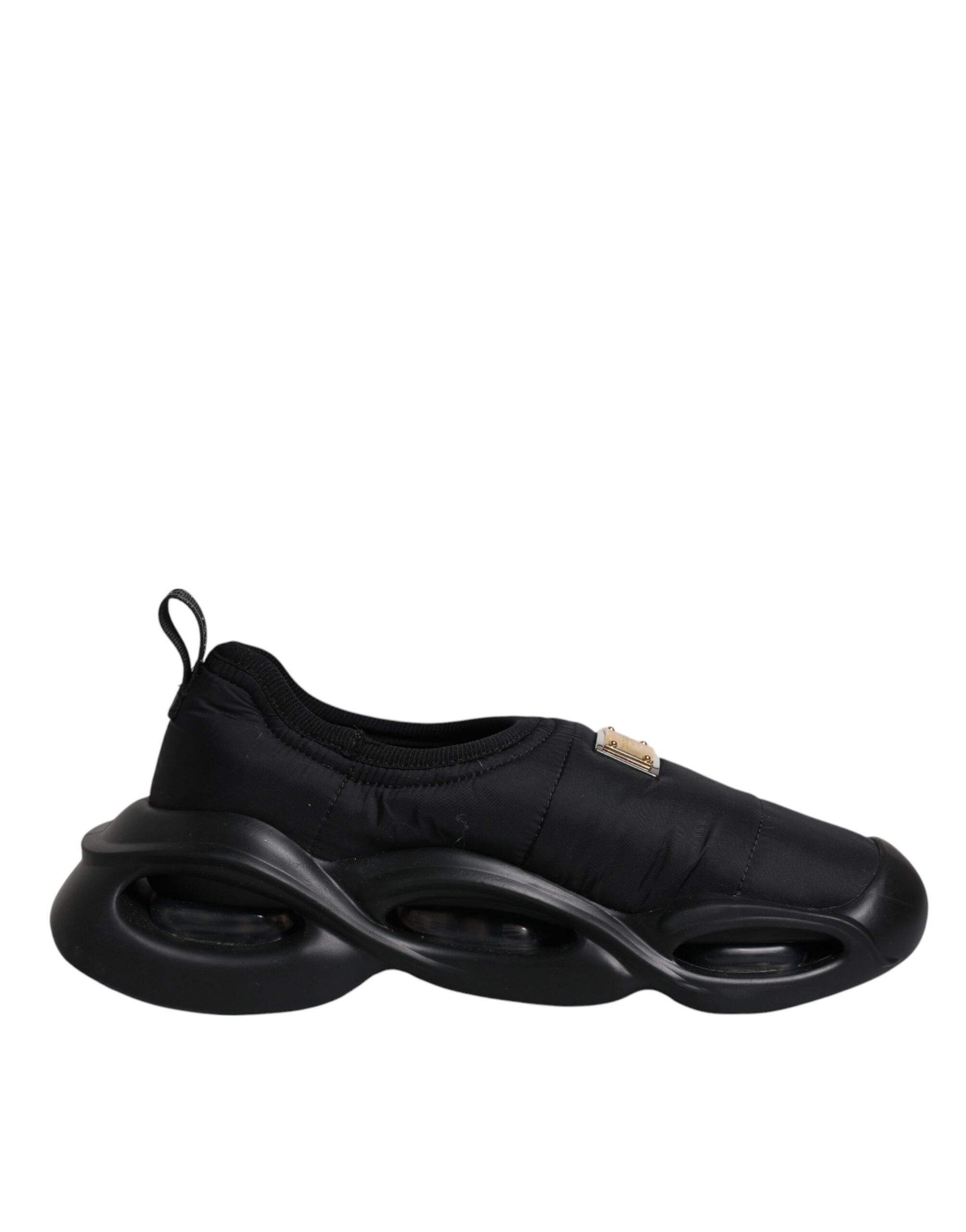 Black Slip On Wave Low Top Men Sneakers Shoes - ventzia