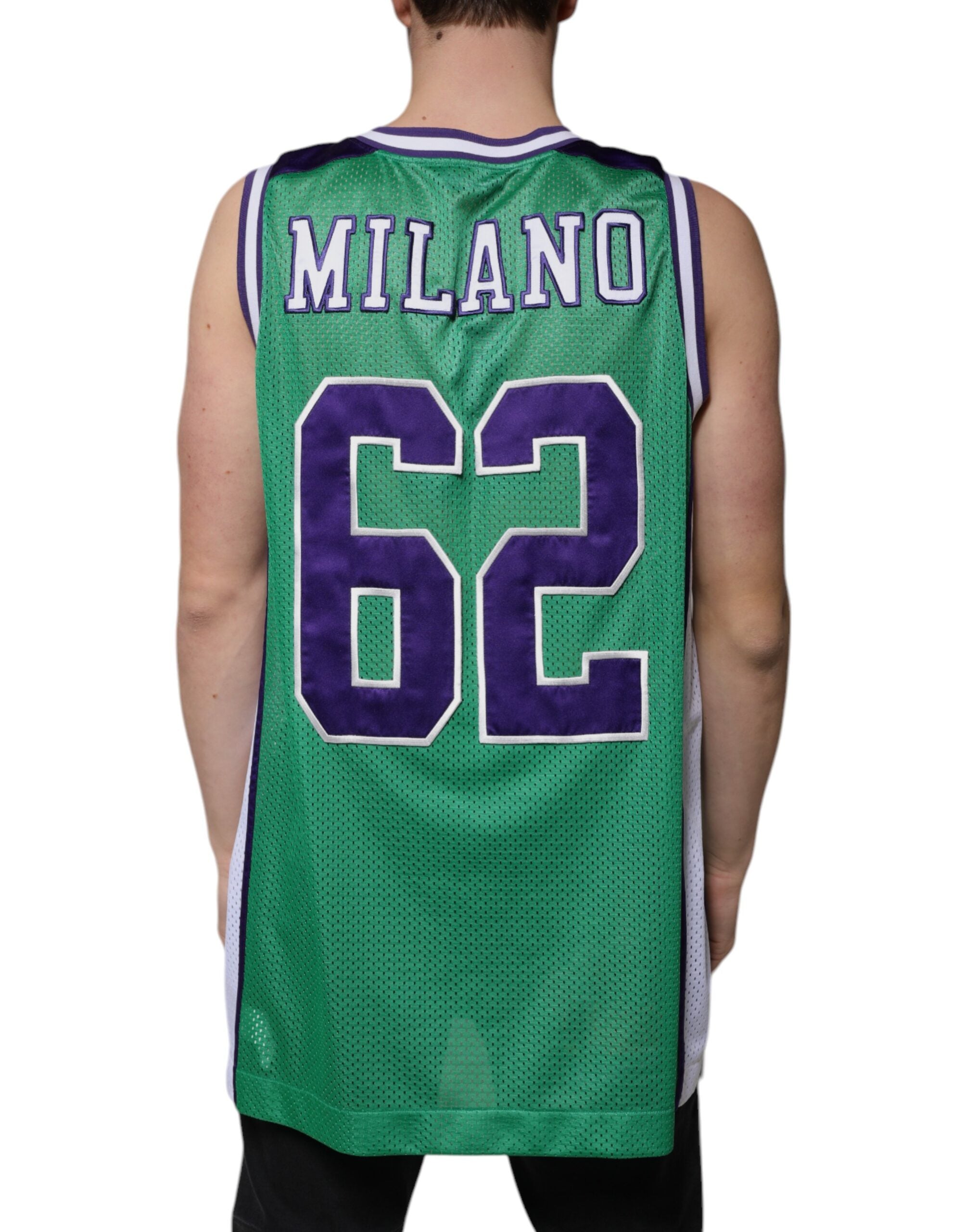Green Polyester Jersey Sleeveless T-shirt - ventzia