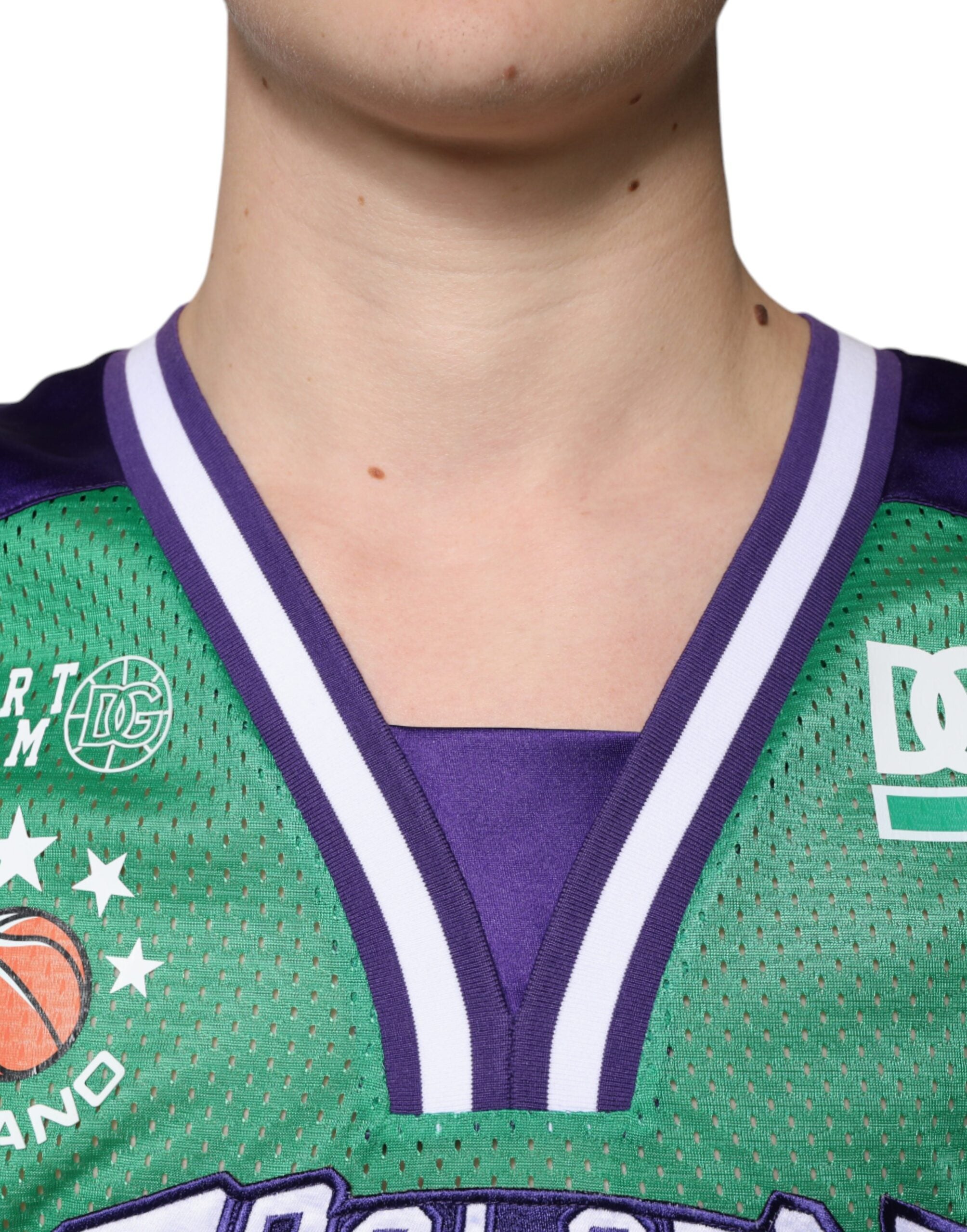 Green Polyester Jersey Sleeveless T-shirt - ventzia