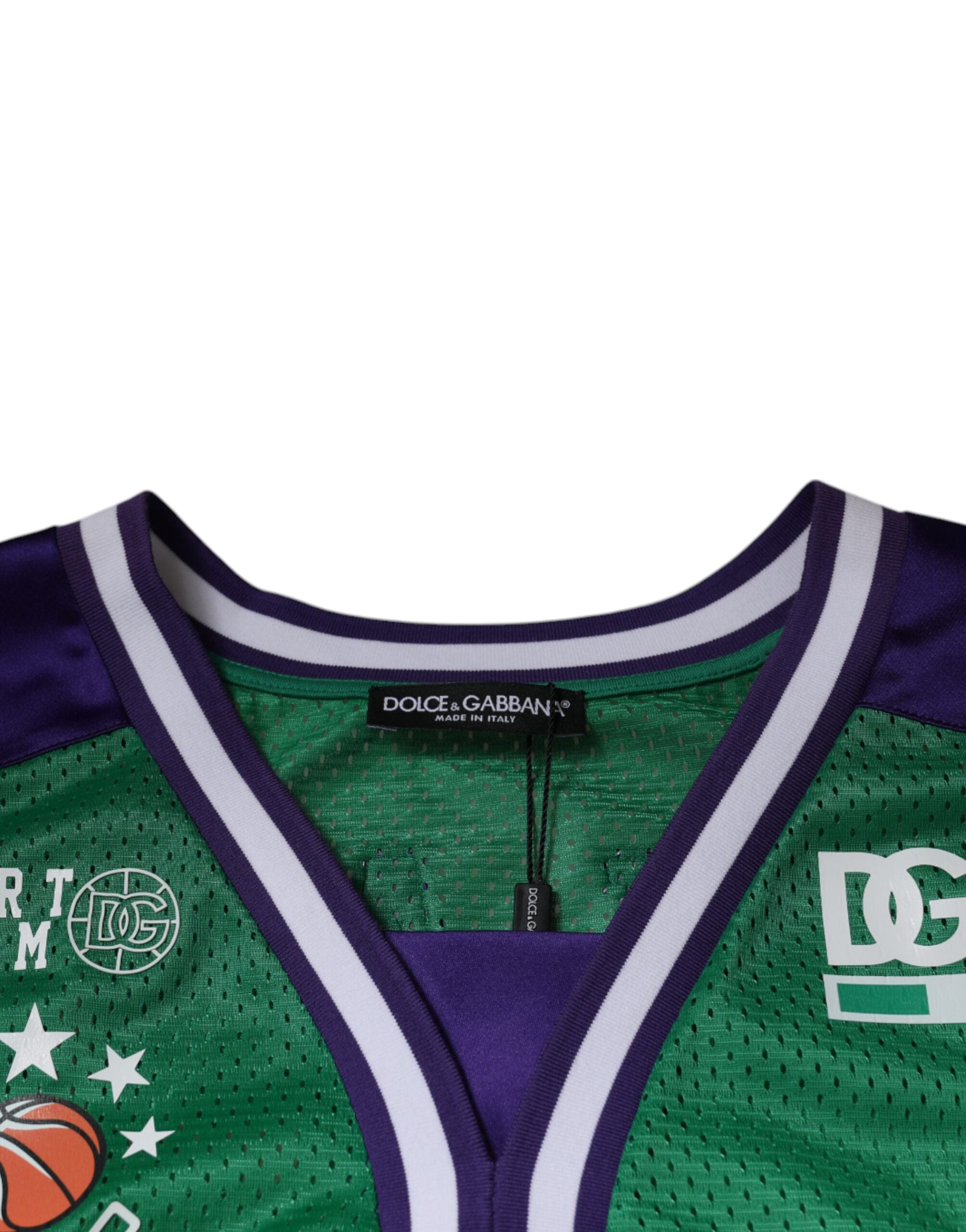 Green Polyester Jersey Sleeveless T-shirt - ventzia