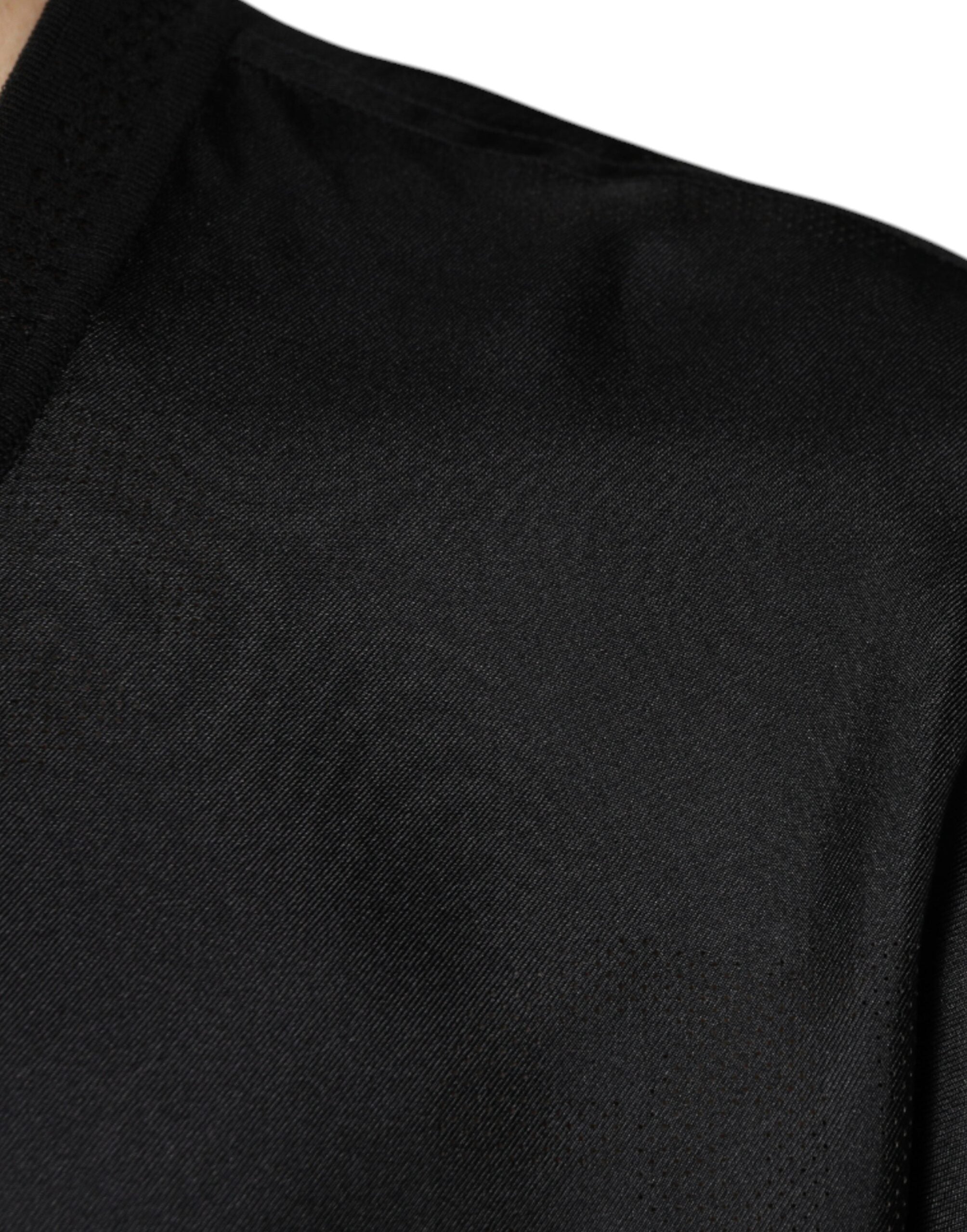 Black Cotton Square Neck Short Sleeve T-shirt - ventzia