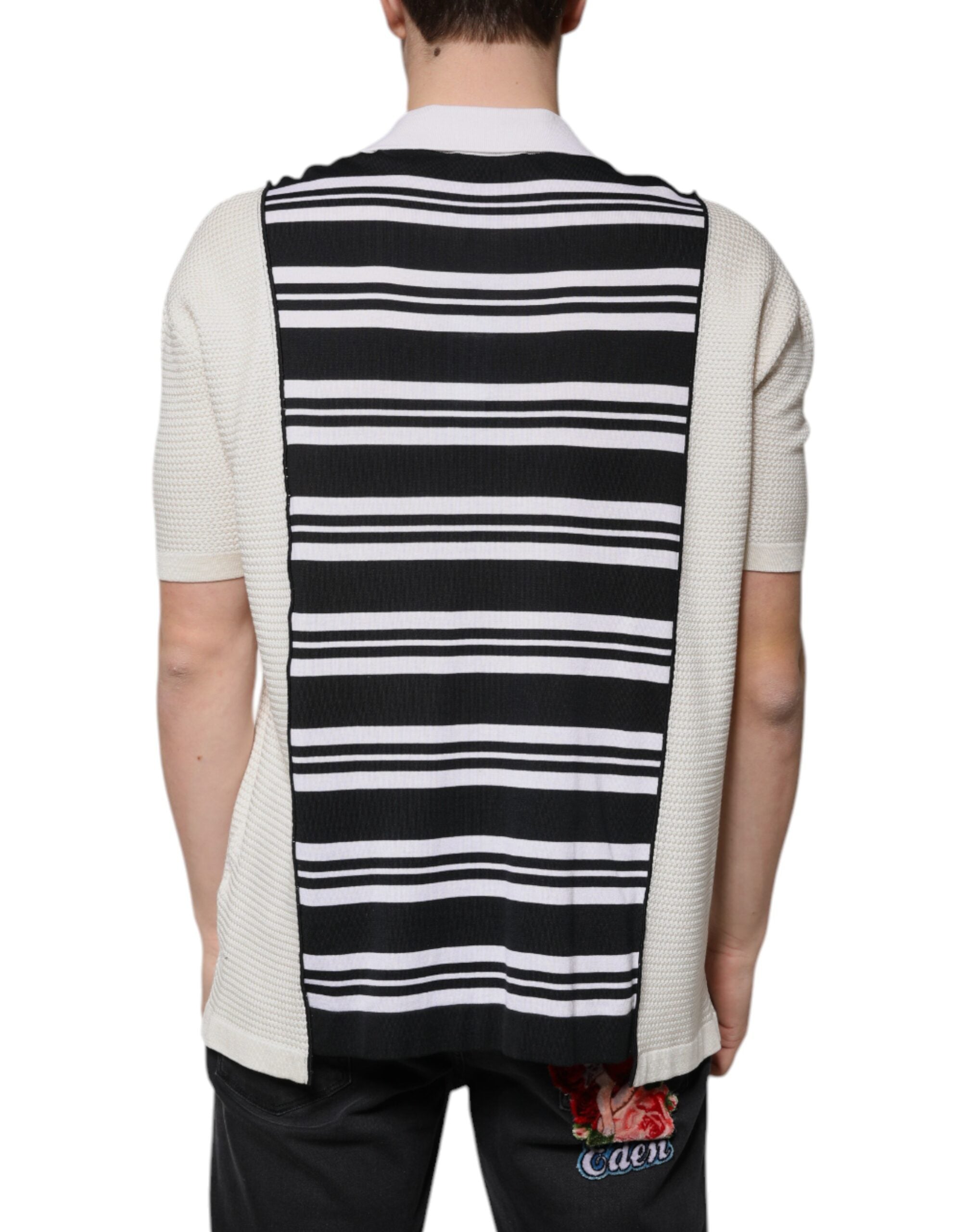 Multicolor Stripe Collared Polo T-shirt - ventzia