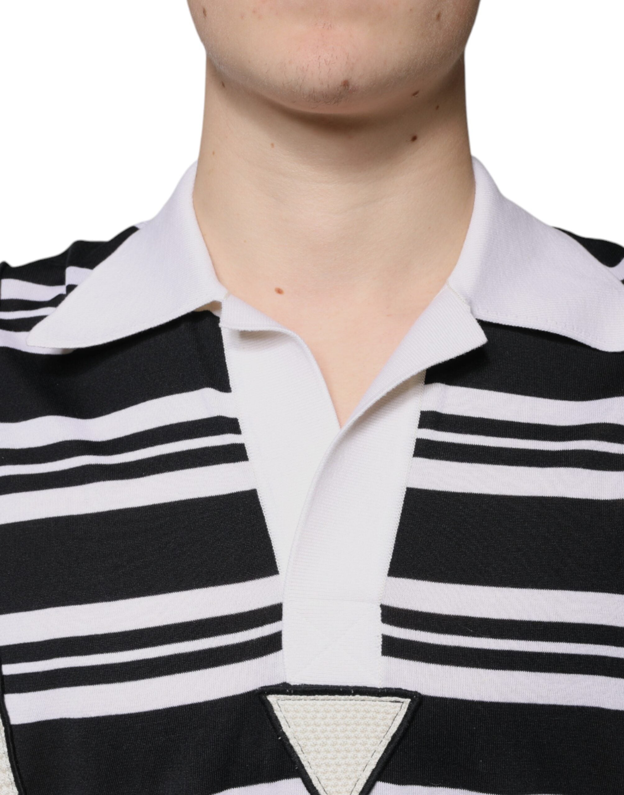 Multicolor Stripe Collared Polo T-shirt - ventzia