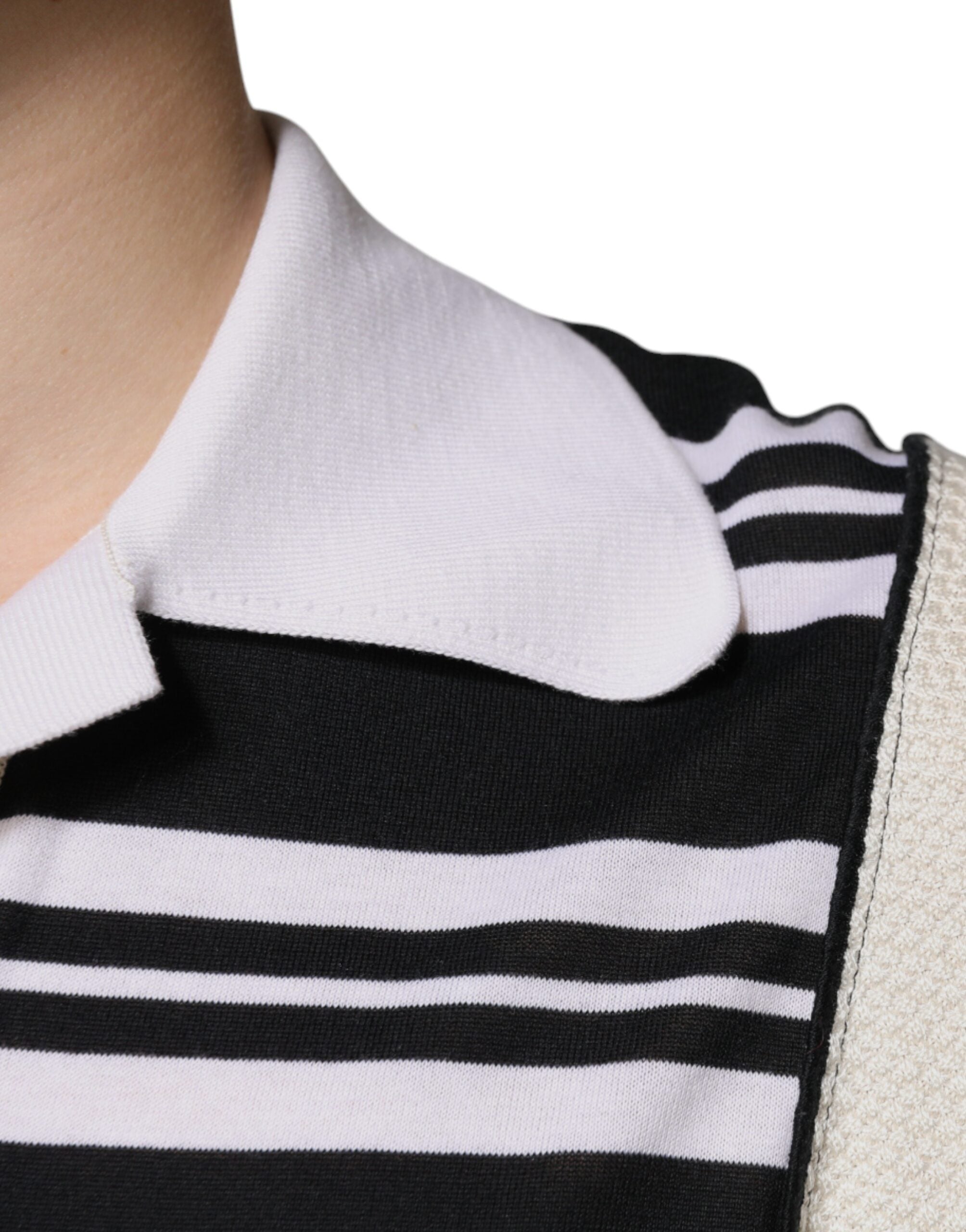 Multicolor Stripe Collared Polo T-shirt - ventzia