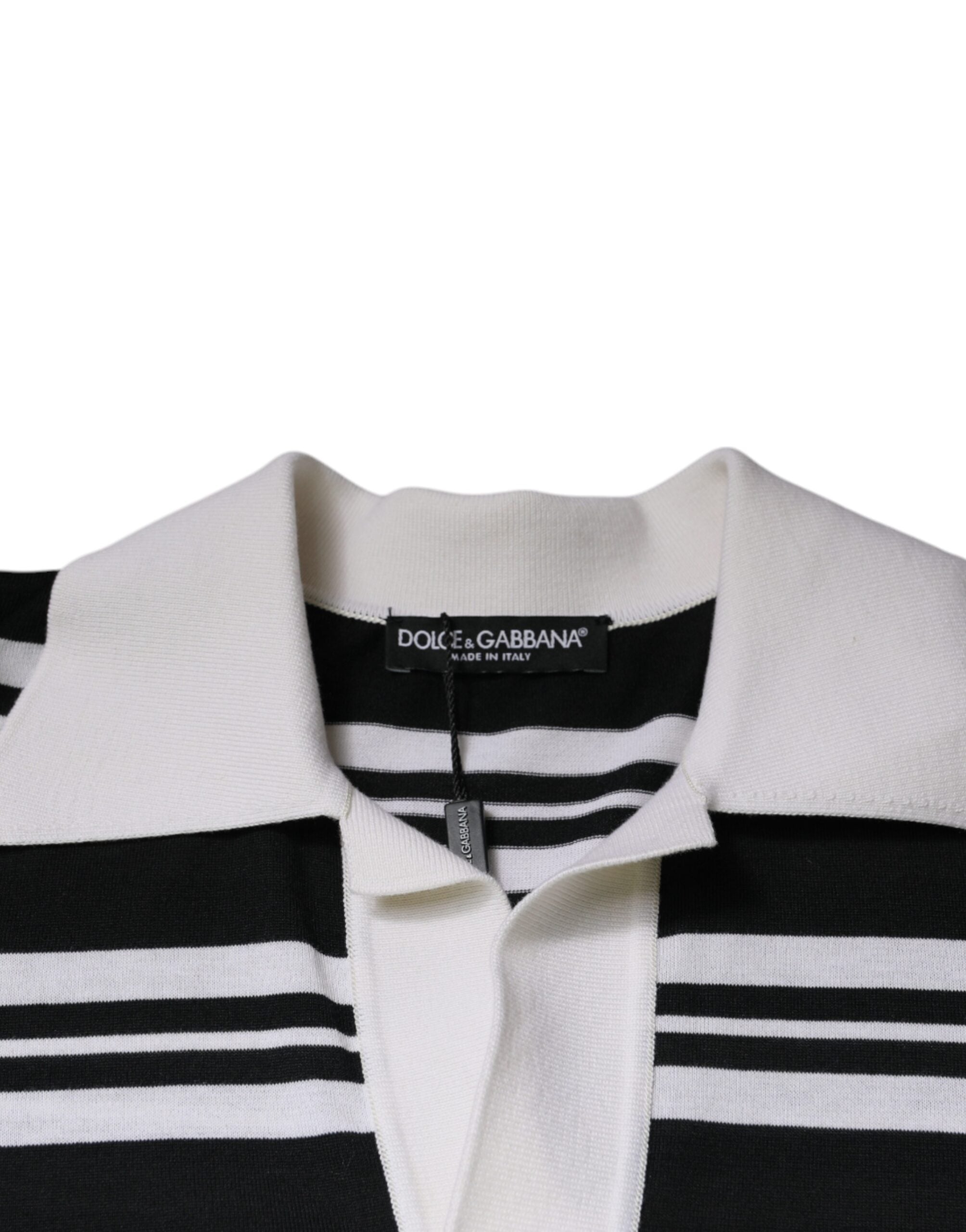 Multicolor Stripe Collared Polo T-shirt - ventzia