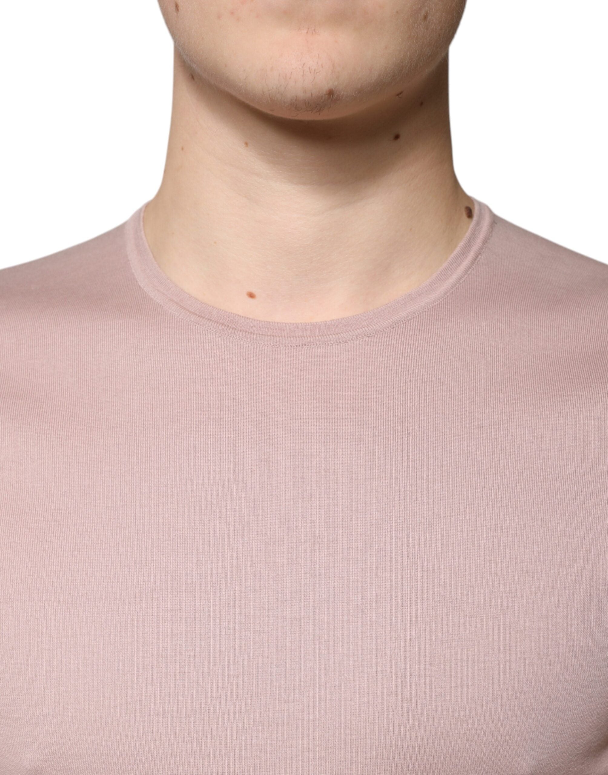 Brown Cotton Short Sleeves Round Neck T-shirt - ventzia