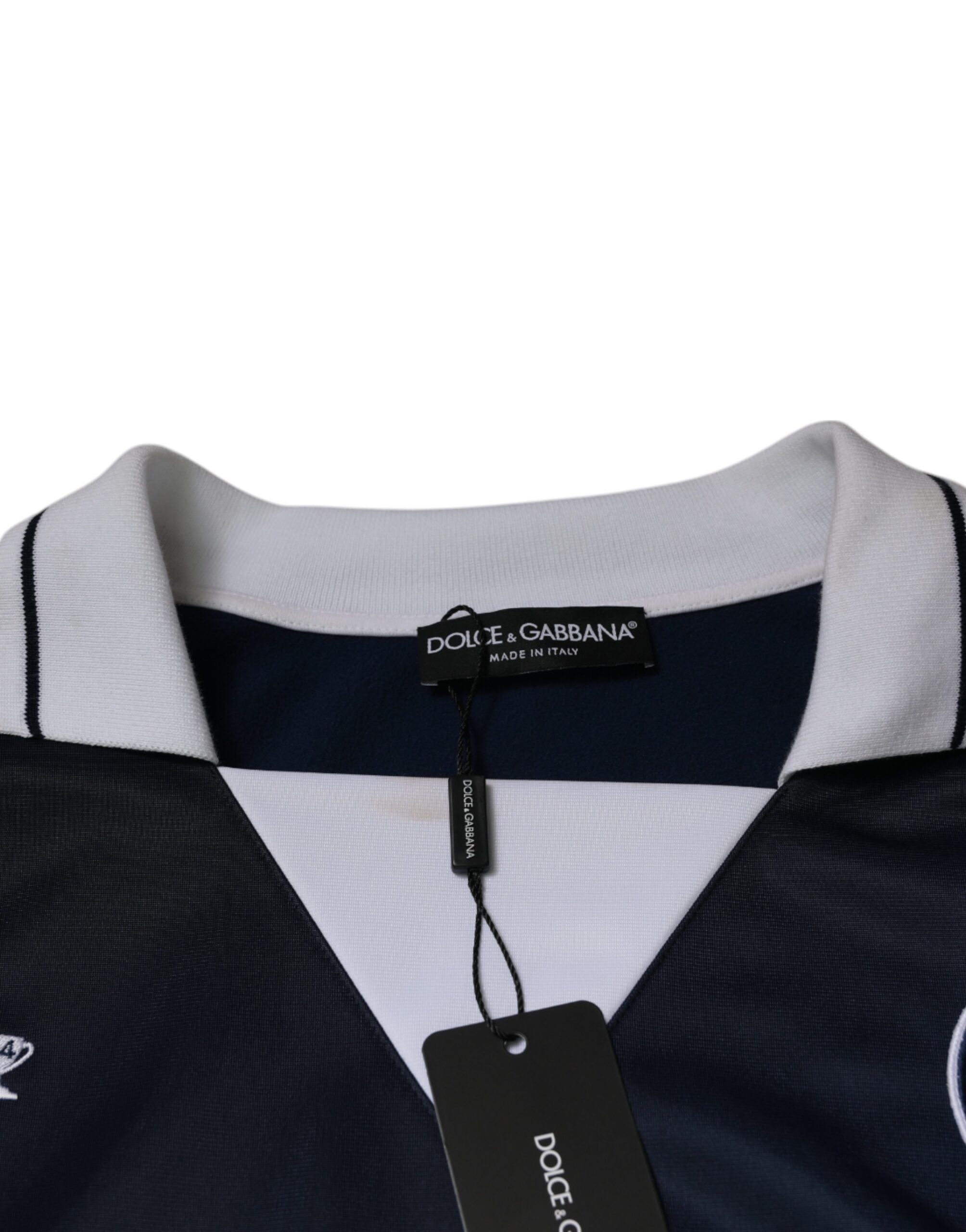 Blue White Milano Long Sleeve Jersey T-shirt - ventzia