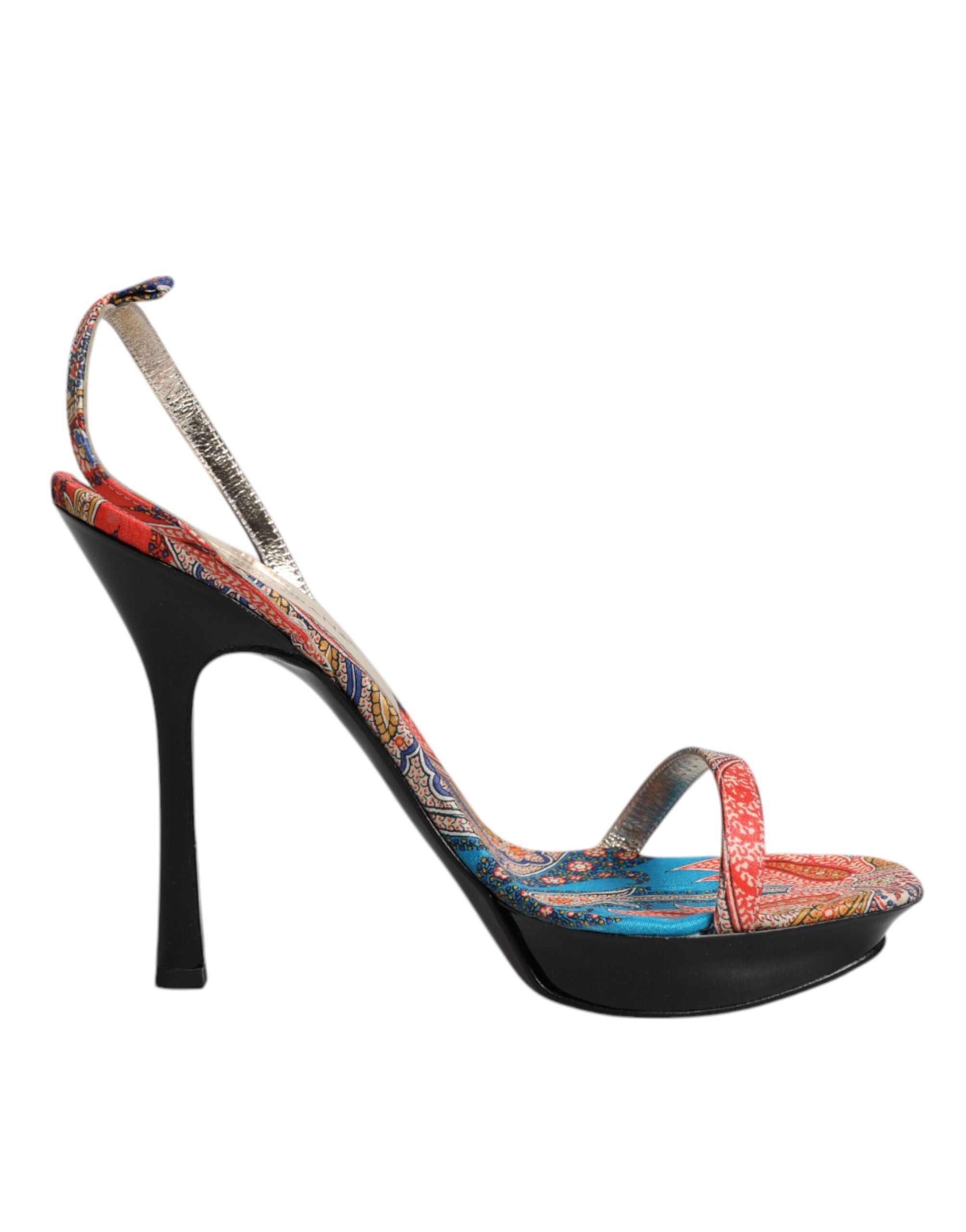 Multicolor Floral High Heels Sandals Shoes - ventzia