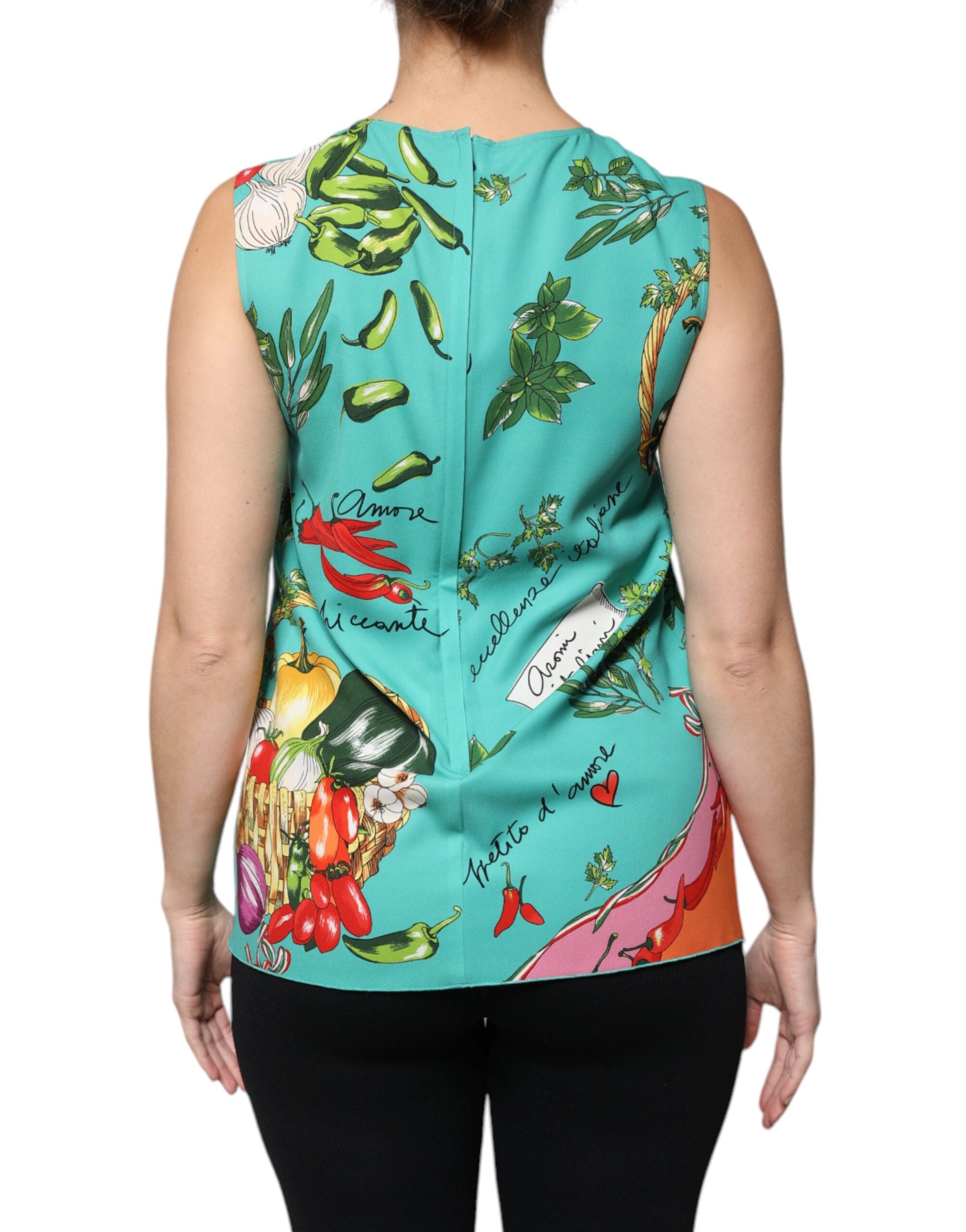 Multicolor Vegetables Sleeveless Tank Top - ventzia