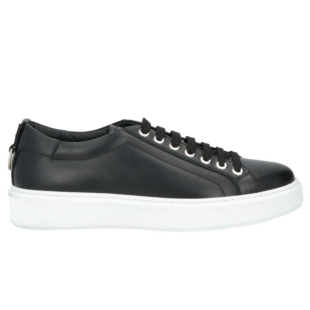 Black Calfskin Men Sneaker - ventzia