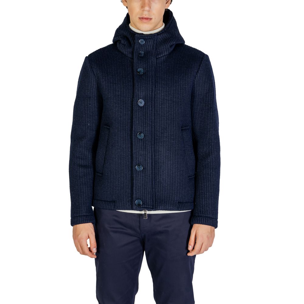 Blue Polyester Jackets & Coat - ventzia