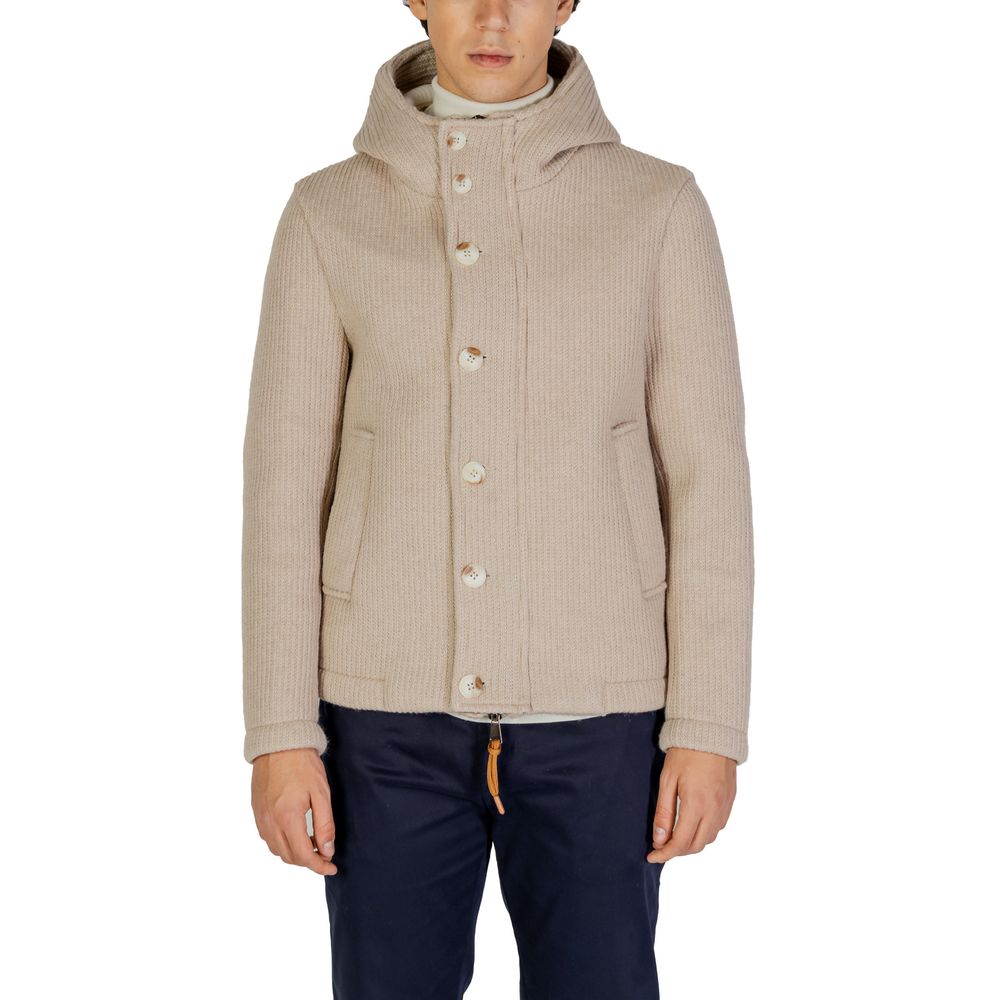 Beige Polyester Jackets & Coat - ventzia