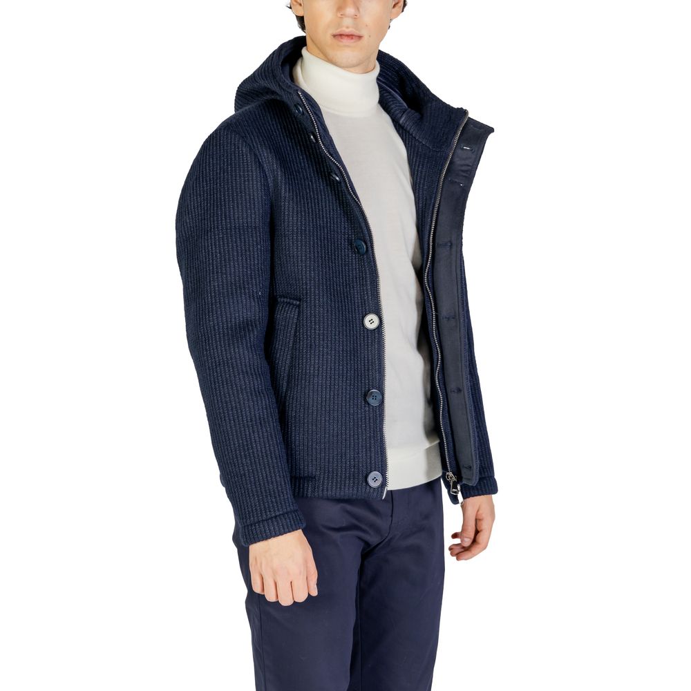 Blue Polyester Jackets & Coat - ventzia