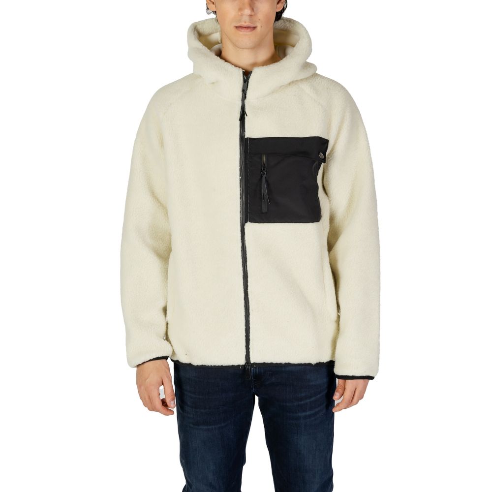 Cream Polyester Jackets & Coat - ventzia