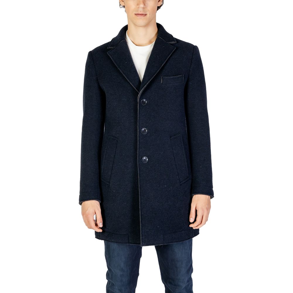 Blue Wool Coat - ventzia