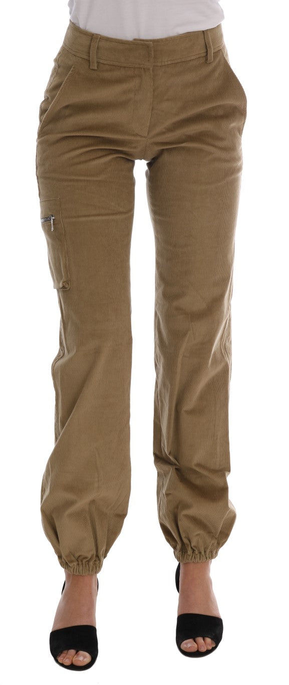 Chic Beige Casual Pants for Sophisticated Style - ventzia
