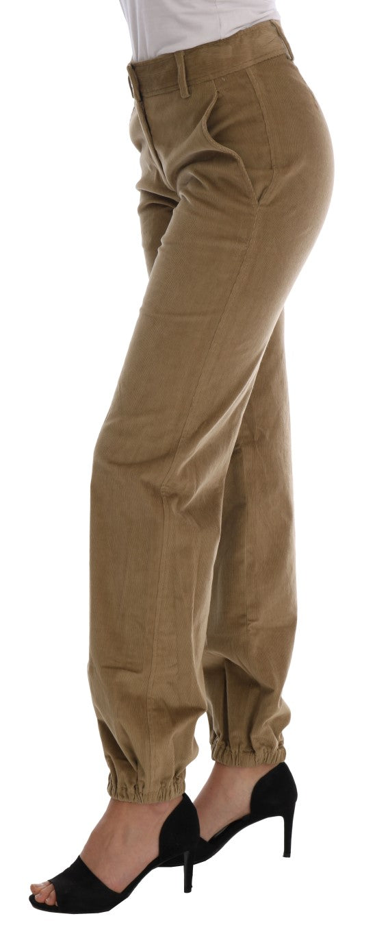 Chic Beige Casual Pants for Sophisticated Style - ventzia