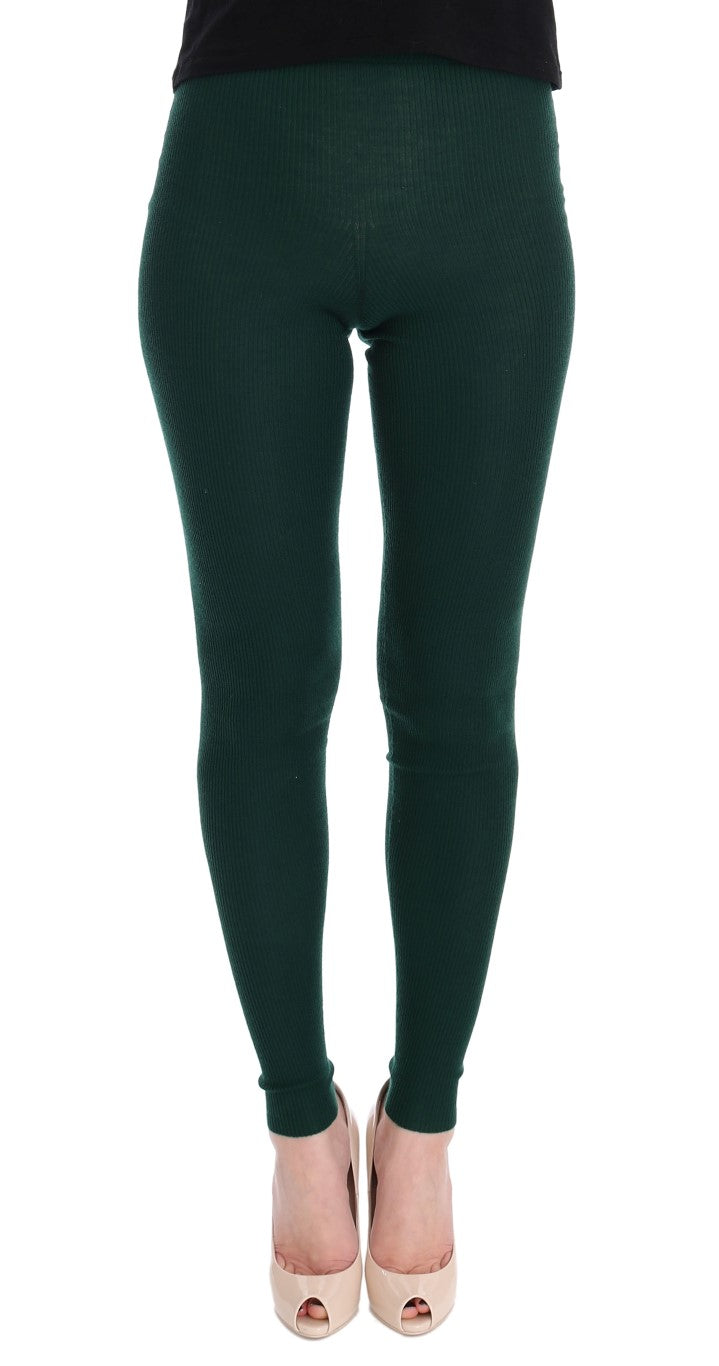 Elegant High-Waist Cashmere Tights Pants - ventzia