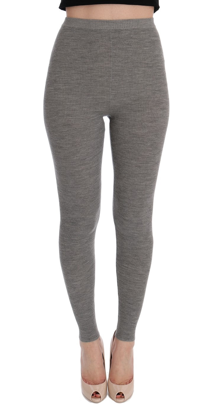 Elegant High Waist Cashmere Tights Pants - ventzia
