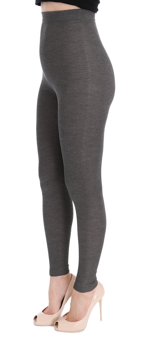 Elegant High Waist Cashmere Tights Pants - ventzia