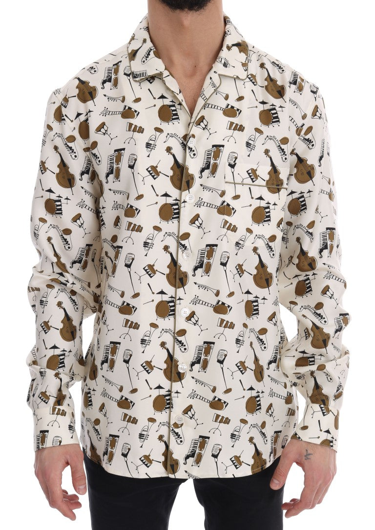 Exclusive Silk Casual Men's Shirt - JAZZ Motive - ventzia