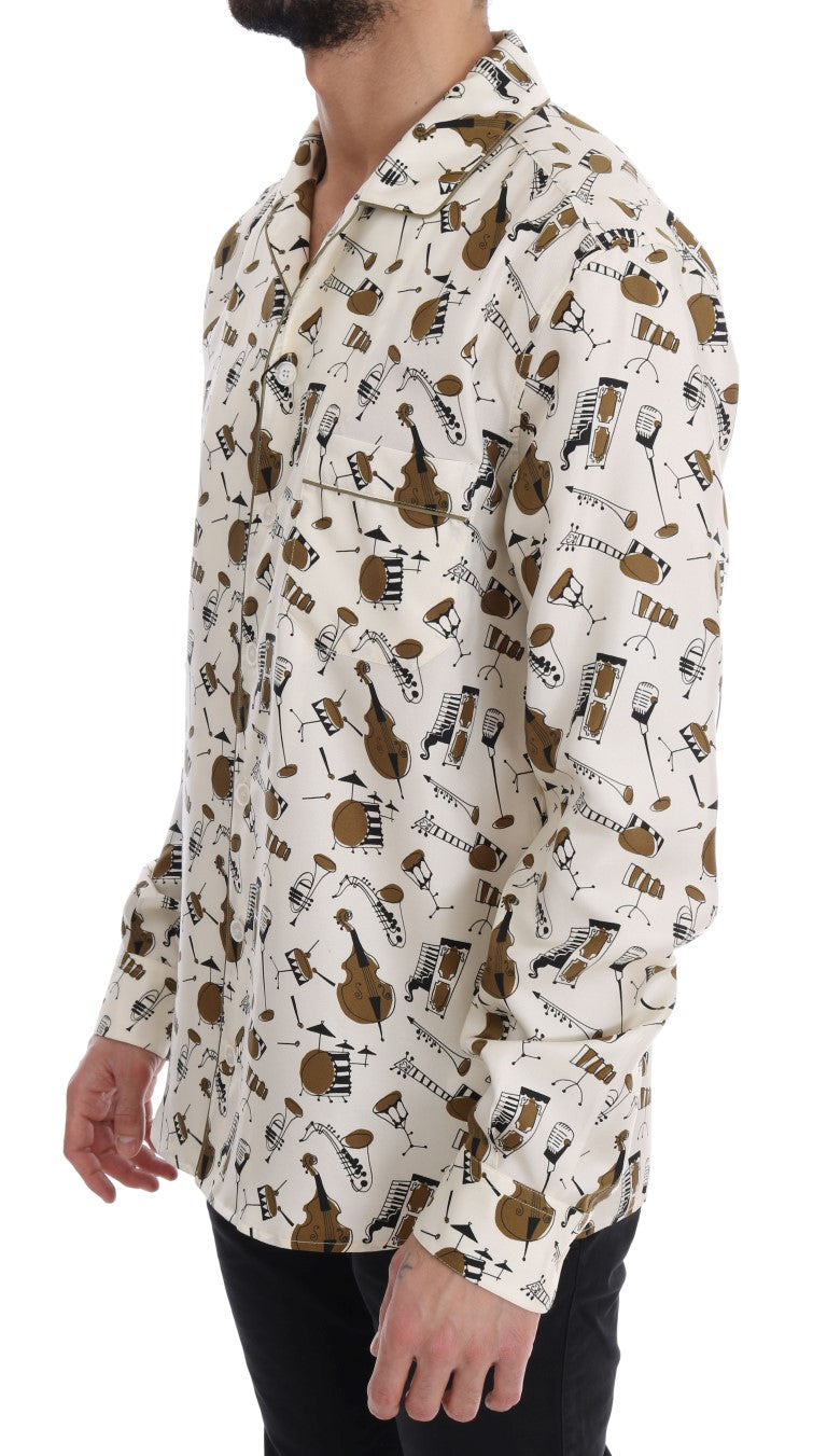 Exclusive Silk Casual Men's Shirt - JAZZ Motive - ventzia